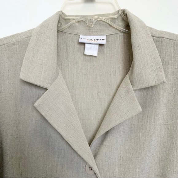 CLASSIC Light Beige Button Up Blazer PETITE XXL - Picture 2 of 8